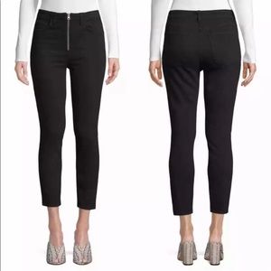 Agolde Nico Exposed Zip High Rise Slim Raven